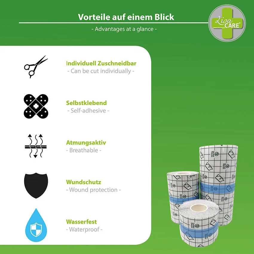 LisaCare Folie Wondverband Transparant 3 Rollen Set