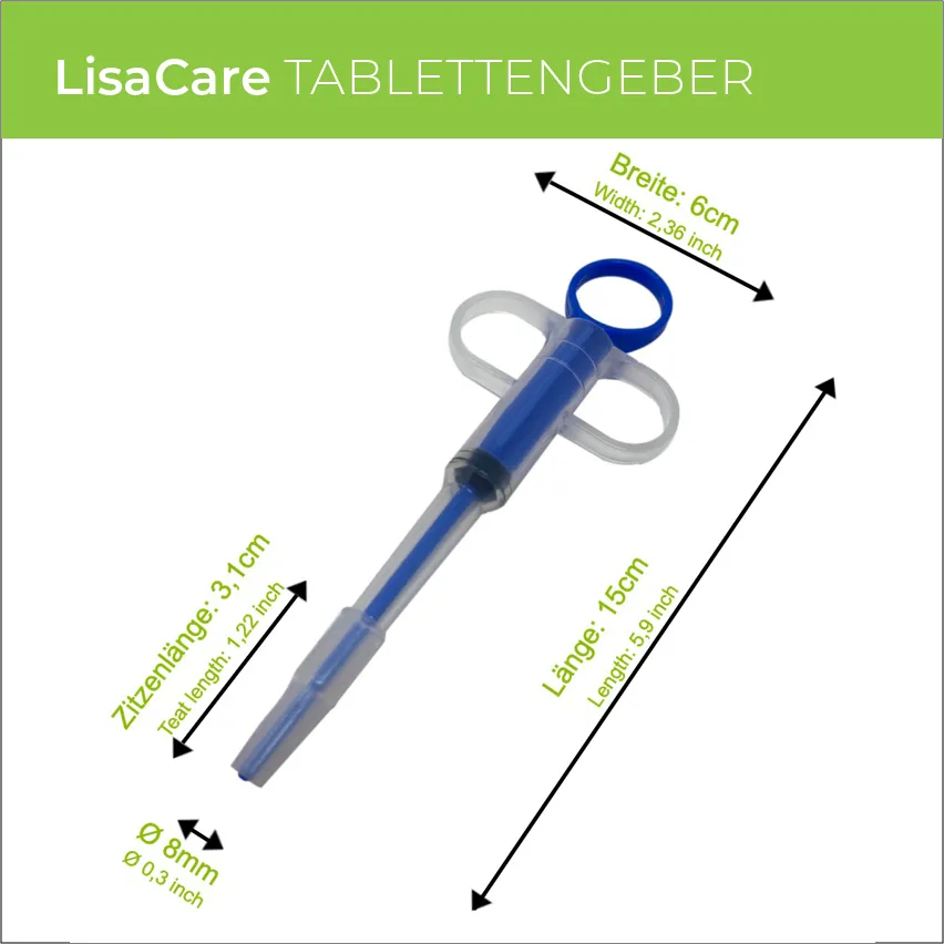 LisaCare Tablettengever pillengever voor dieren 3 stuks rood groen blauw