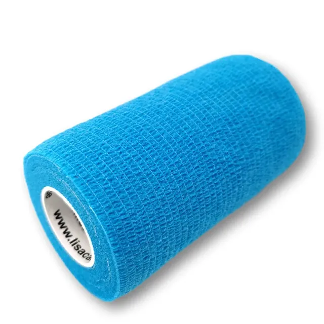 LisaCare verband 10cm x 4,5m lichtblauw zelfhechtend