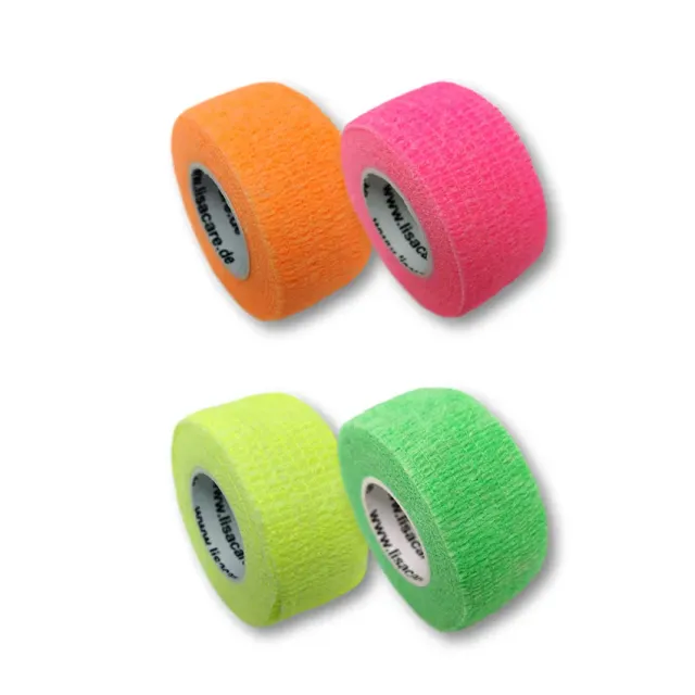 LisaCare vingerpleister 2,5 cm x 4,5 m neonmix