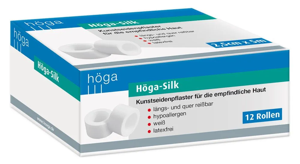 Höga-Silk pleister, wit, hypoallergeen