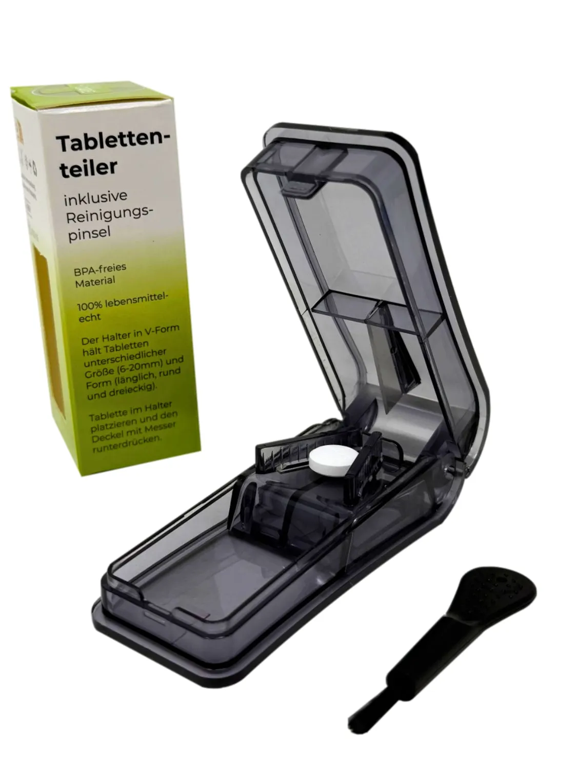 LisaCare Tablettensnijder Pillensnijder Compact met Bewaarvak