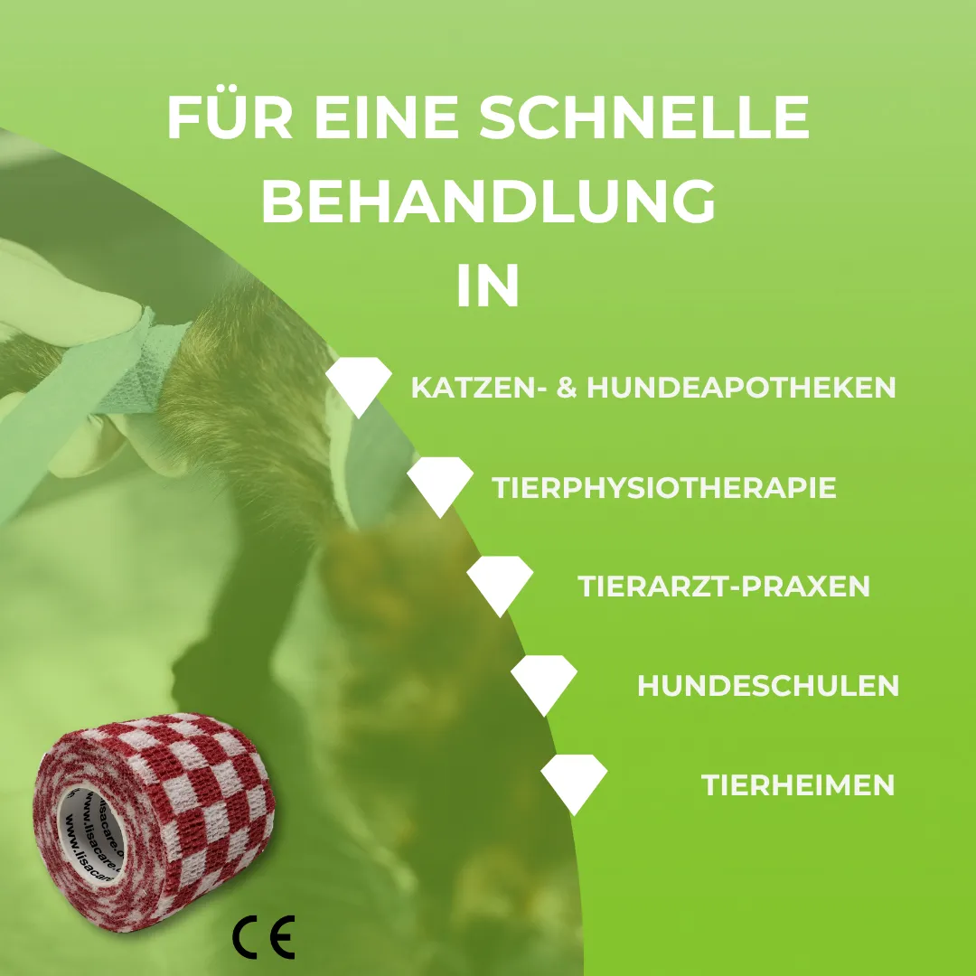 LisaCare Fixierbinde zelfhechtend 5 cm 3 rollen Pfotenmix