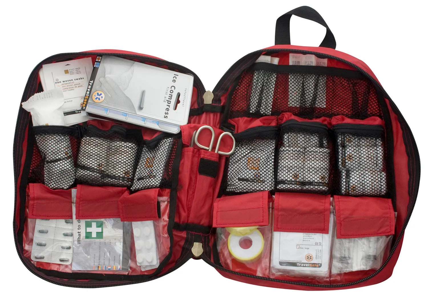 TravelSafe First Aid Bag rugzak Large rood zonder inhoud