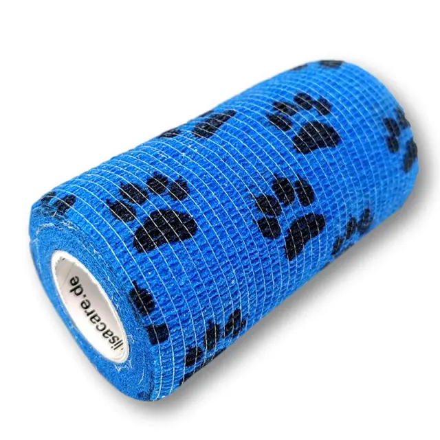 LisaCare Zelfklevend Verband 10cm x 4,5m Poot Blauw Steriel