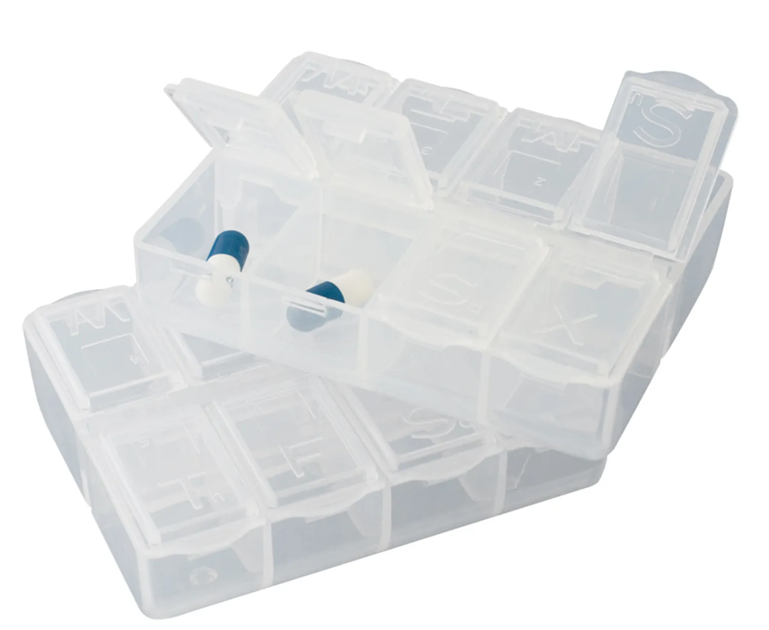 TravelSafe Pillbox pillendoosje dagindeling 2 stuks