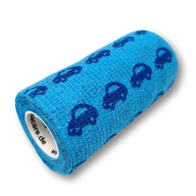 LisaCare Zelfklevend Verband 10cm x 4,5m Auto Blauw Steriel