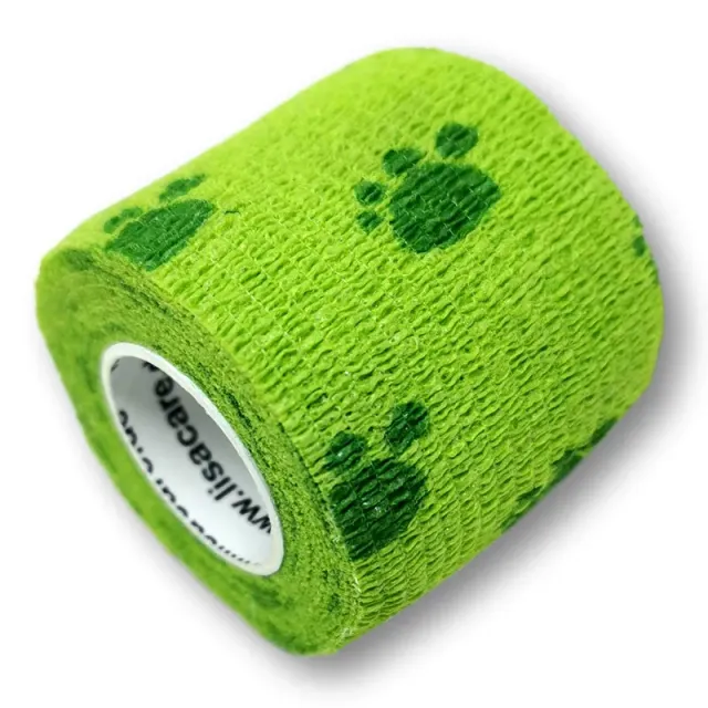 LisaCare Zelfklevend Verband 5cm x 4,5m Poot Groen Steriel