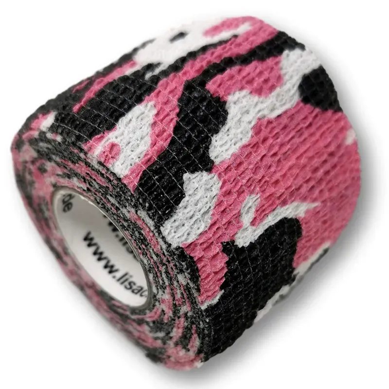 LisaCare Cohesief Verband Camouflage Roze 5cm x 4,5m Zelfklevend