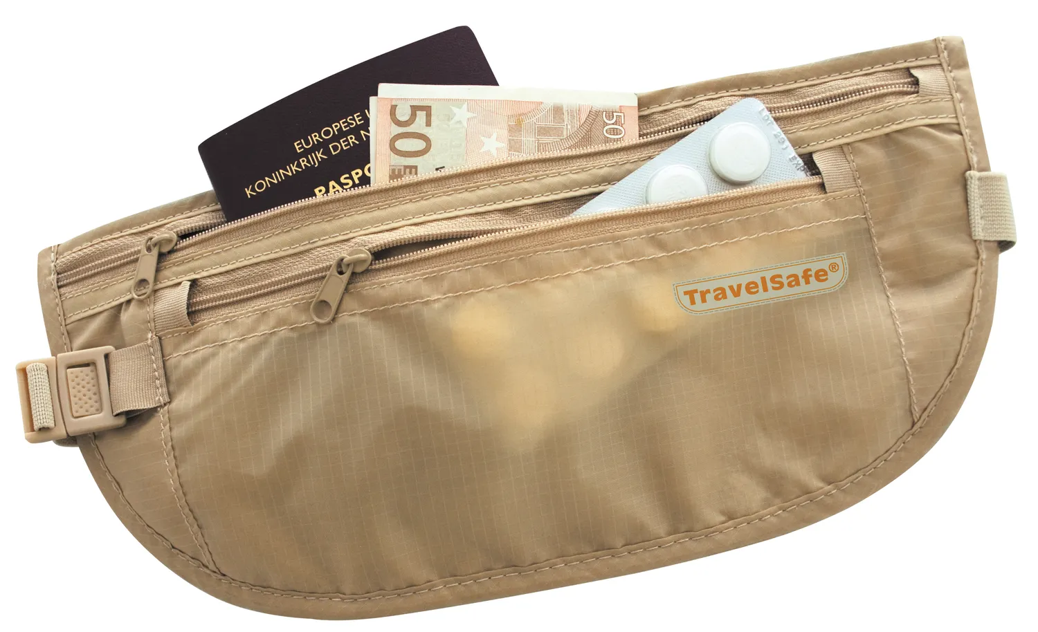 TravelSafe Moneybelt Lichtgewicht Geldgordel - 2 Vakken
