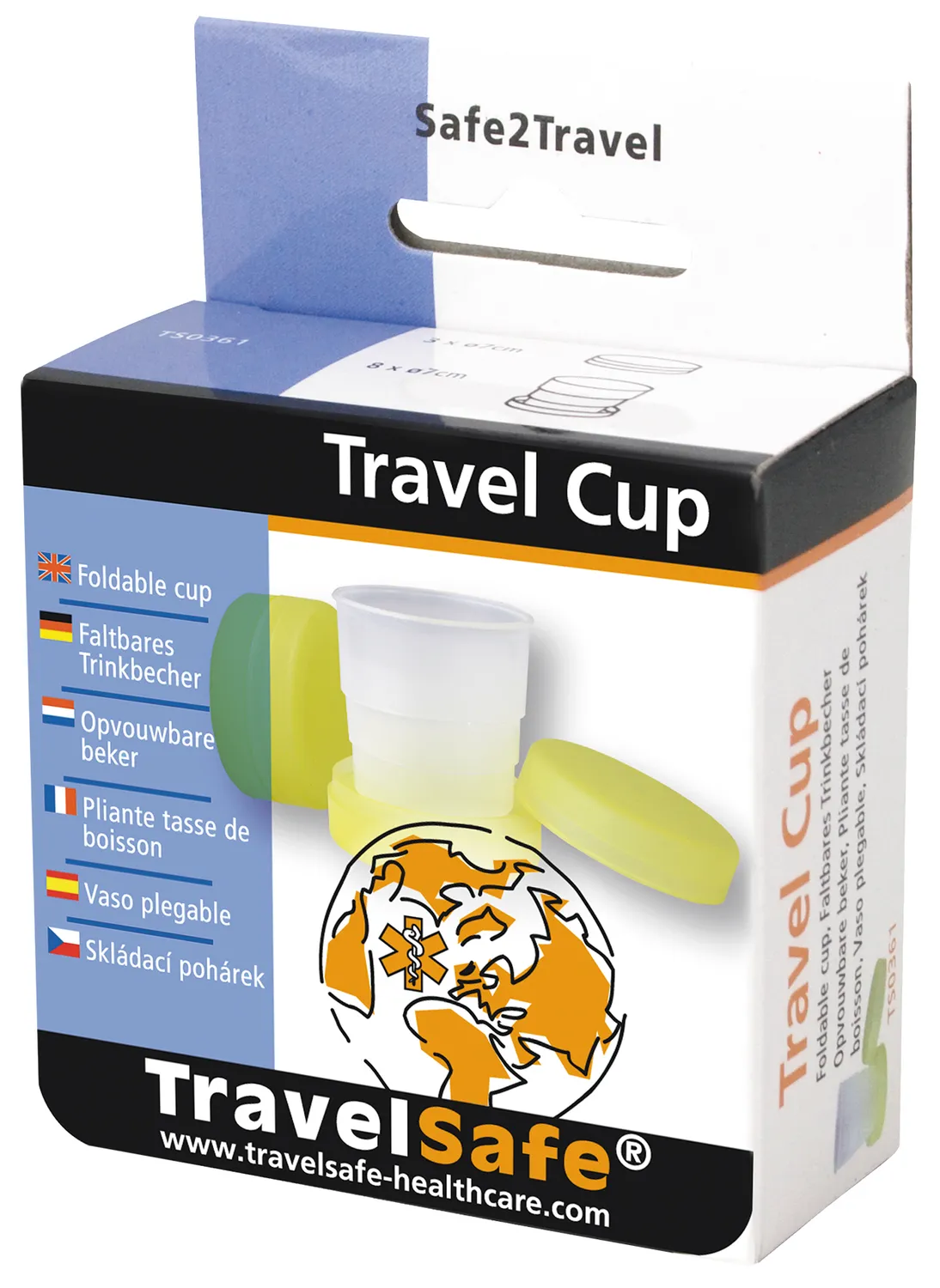 TravelSafe Travel Cup opvouwbaar bekertje 150 ml