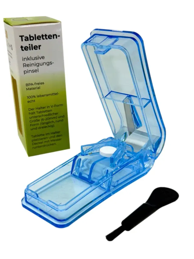 LisaCare Tablettensnijder Pillensnijder Compact met Bewaarvak