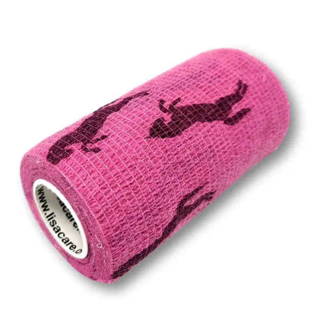 LisaCare Zelfklevend Verband 10cm x 4,5m Paard Roze
