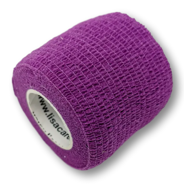 LisaCare Lila cohesief verband 5cm x 4,5m zelfklevend