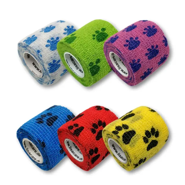 LisaCare zelfklevend verband potenmix 5 cm x 4,5 m 6 stuks