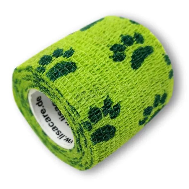 LisaCare Zelfklevend Verband 5cm x 4,5m Poot Groen Ademend