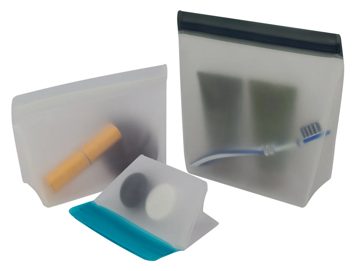 TravelSafe Lekdichte Opbergzakjes Set van 3 Transparant
