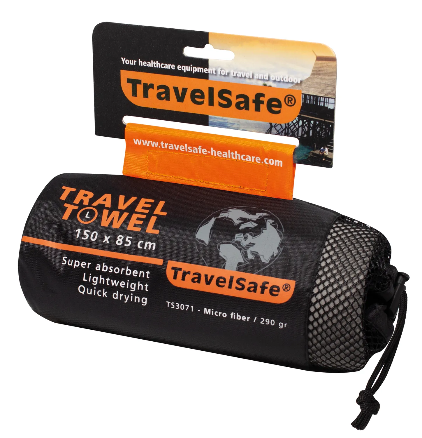 TravelSafe Travel Towel microvezel handdoek sneldrogend