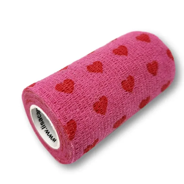 LisaCare harten zelfklevend verband 10cm x 4,5m roze