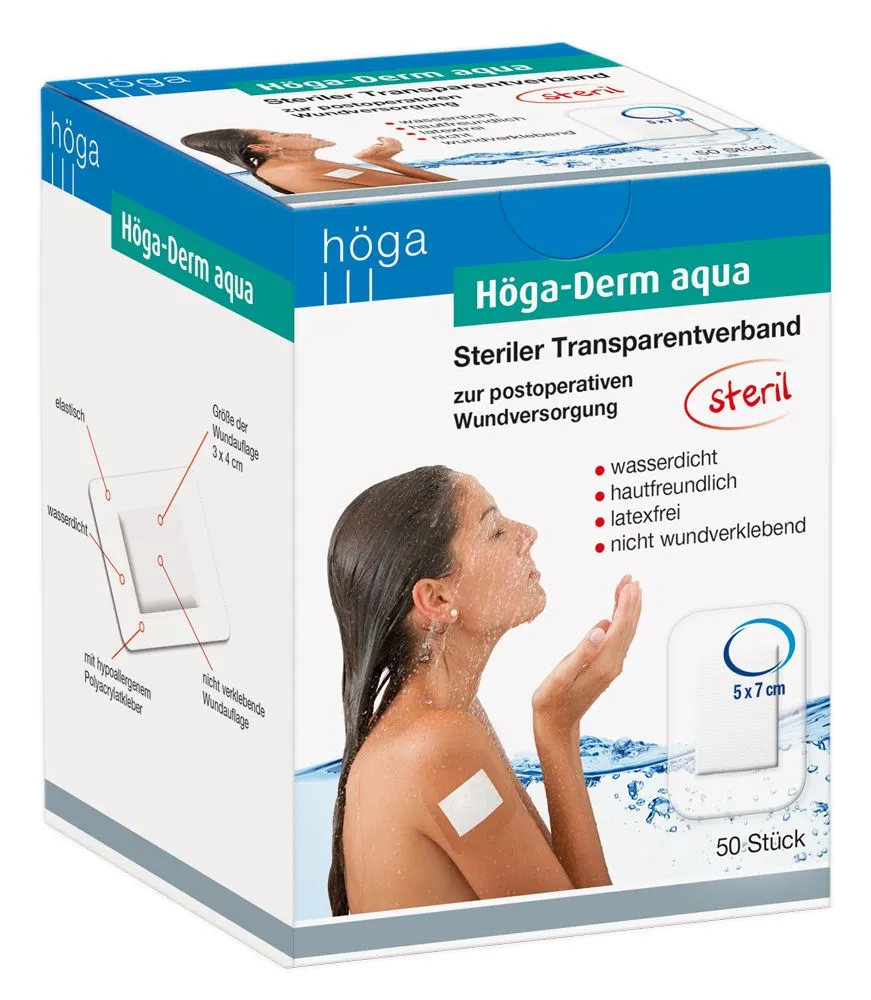 Höga Derm Aqua transparant verband steriel
