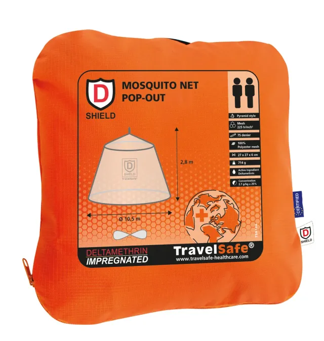 TravelSafe Pop Out Pyramide Klamboe geimpregneerd