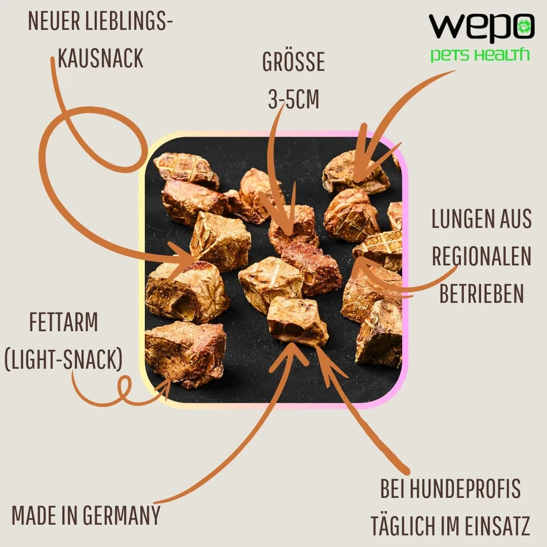 WEPO runderlong hondensnacks gedroogd 1kg training