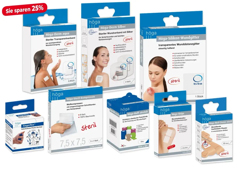 Höga huisapotheek EHBO-set gevuld 8-delig