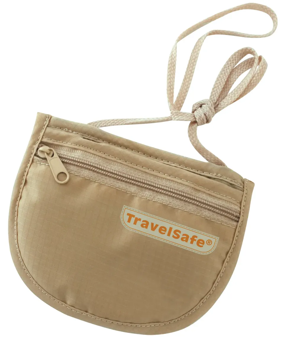 TravelSafe Skin ID Pocket Veiligheidstasje Beige 13x10