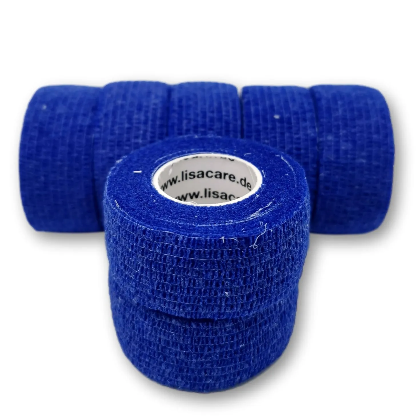 LisaCare Latexvrij Vingerpleister Cohesief Verband 2,5cm x 4,5m 7 Stuks