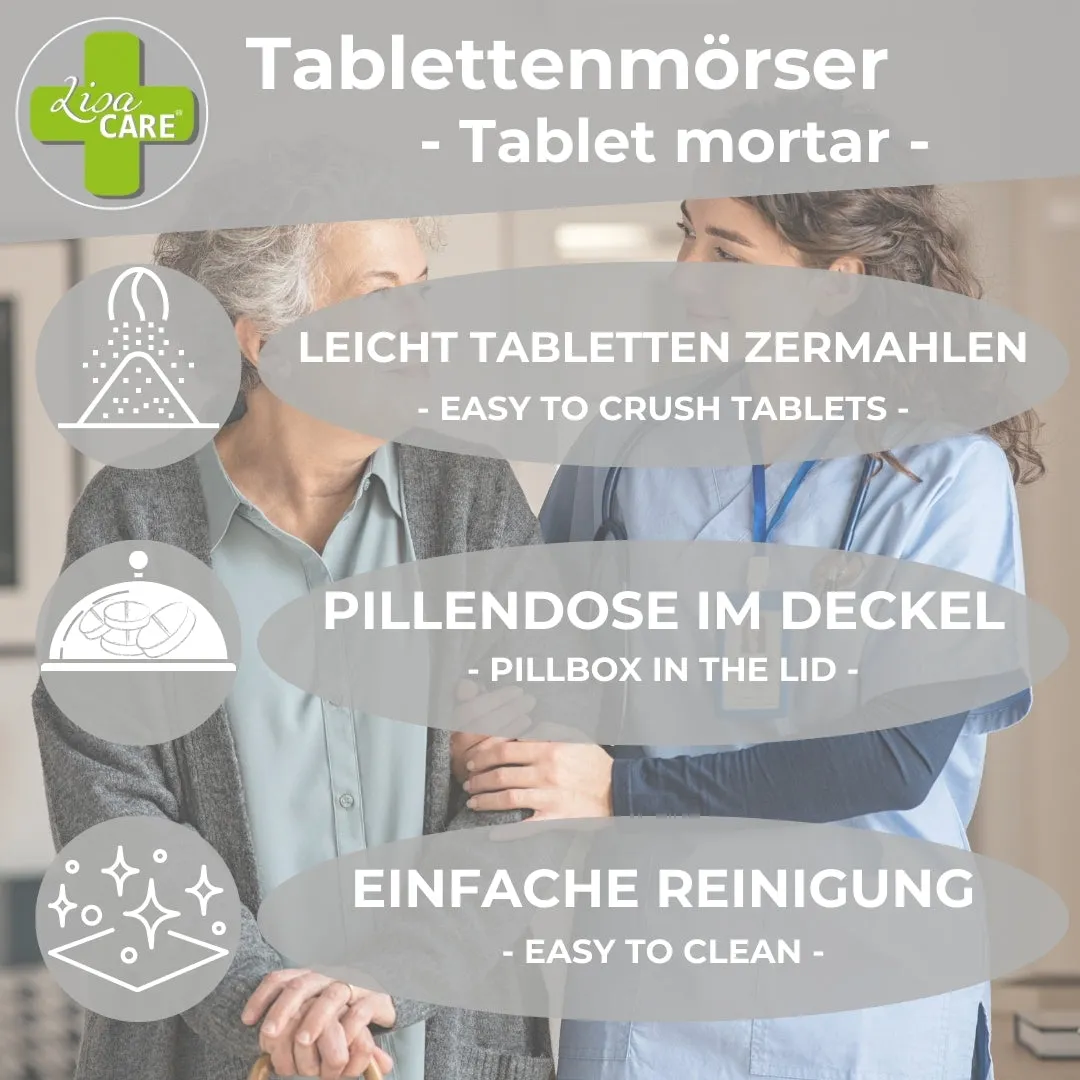 LisaCare Pillenbreker Tablettenmolen met Bewaarbakje