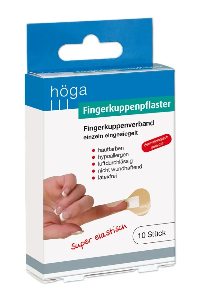 Höga Vingerkootjespleister 4 x 7 cm 10 stuks huidkleur