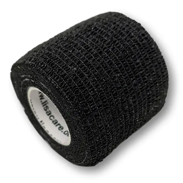 LisaCare Cohesieve Bandage Zelfklevend Verband 5cm x 4,5m Zwart