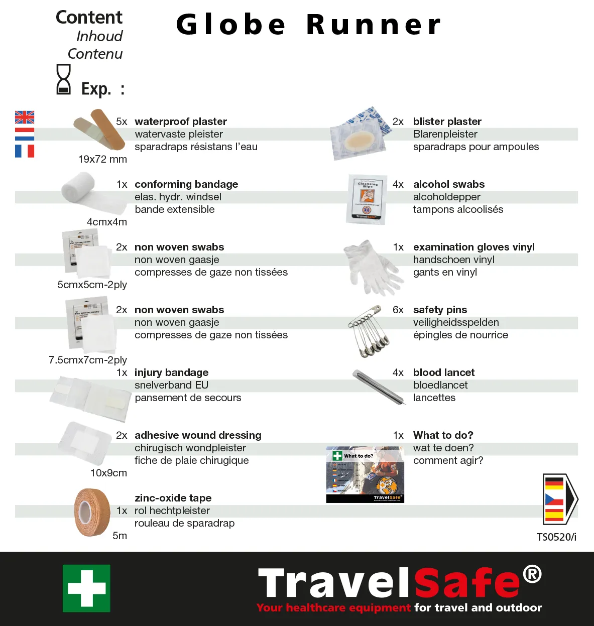 TravelSafe Globe Hiker EHBO-kit 25-delig compact
