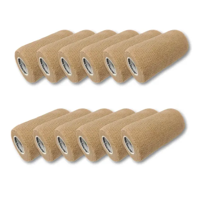 LisaCare cohesief verband 10cm x 4,5m Beige 12 rollen
