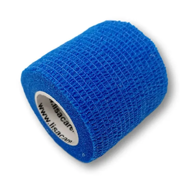 LisaCare zelfklevend verband blauw 1 stuk 5 cm x 4,5 m
