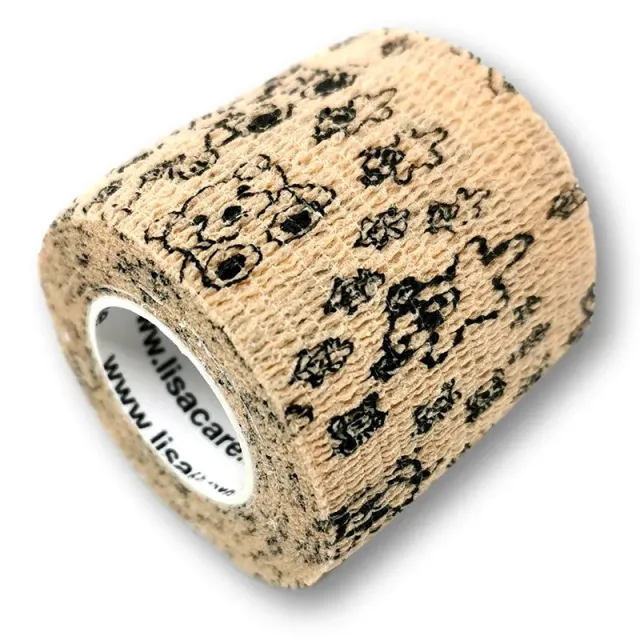 LisaCare zelfklevend verband 5cm x 4,5m teddy beige zacht