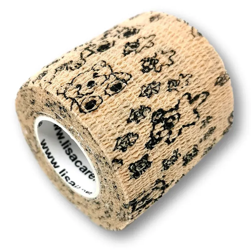 LisaCare zelfklevend verband 5cm x 4,5m teddy beige zacht