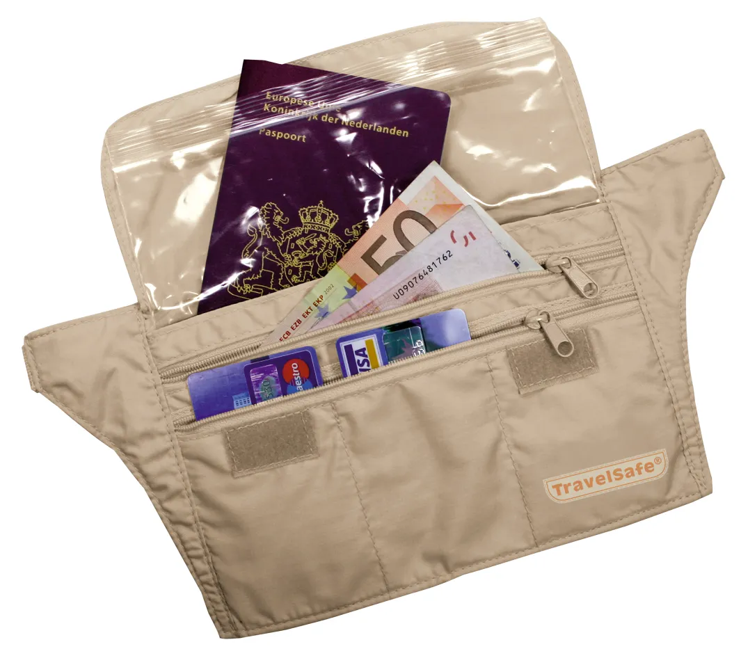 TravelSafe Moneybelt Large geldgordel beige 26x13 cm