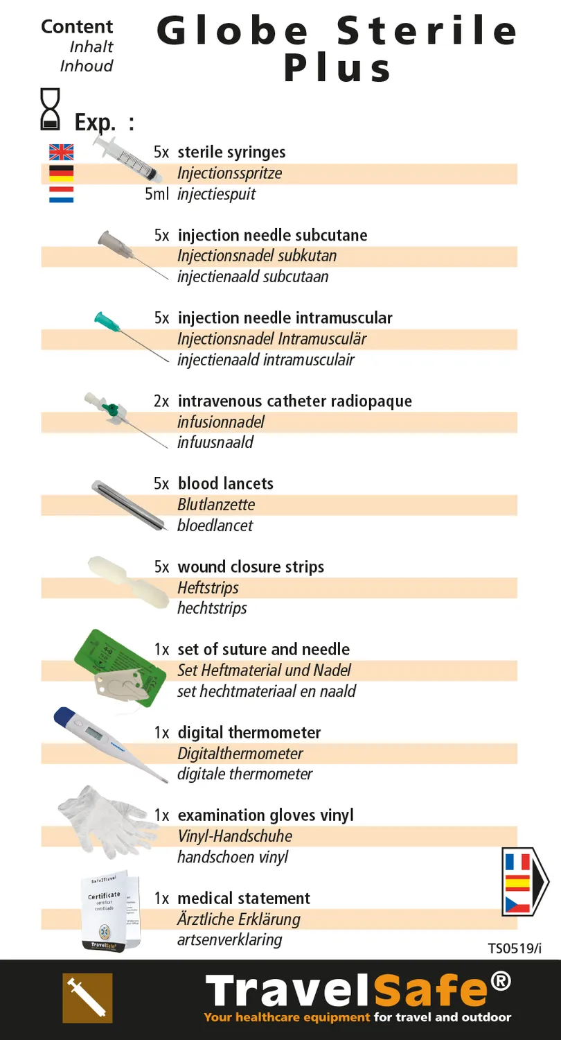Globe Sterile Plus EHBO-kit steriel 31-delig compact