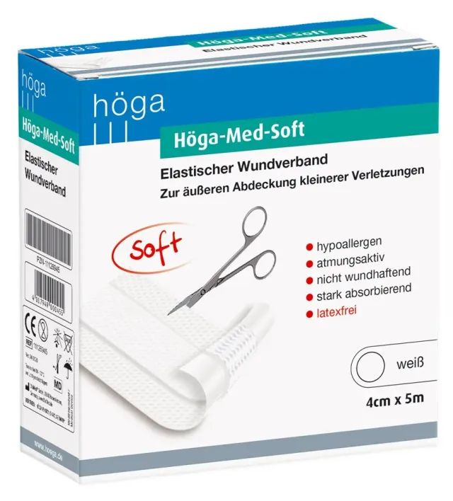 Höga-Med-Soft elastisch wondverband wit