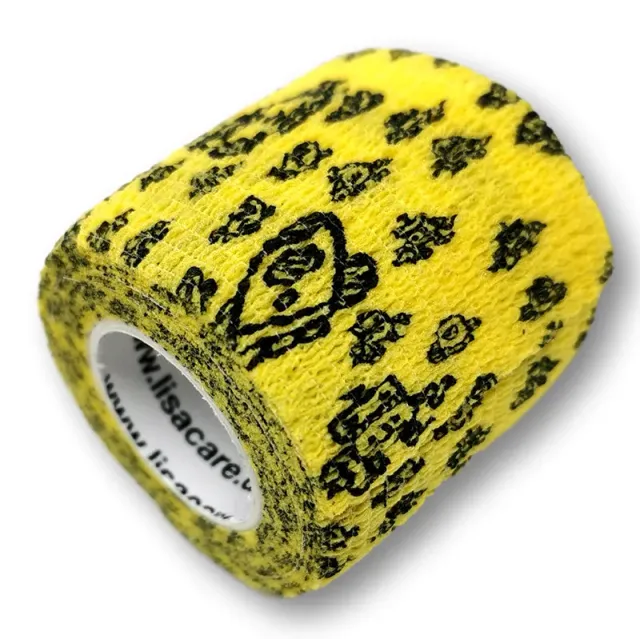 LisaCare Kohäsive Bandage zelfklevend verband Raketten Geel 5cmx4,5m