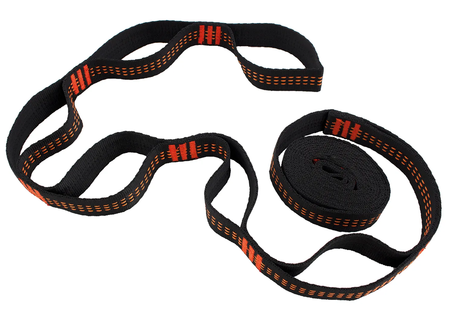 TravelSafe Tree Straps hangmatriemen 2x 250 cm zwart-oranje