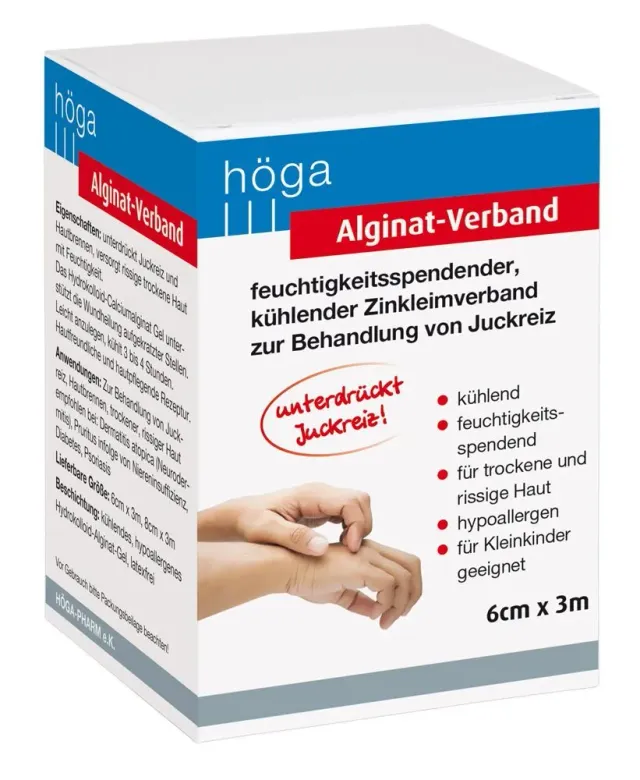 Höga alginaat koelverband jeukverlichting