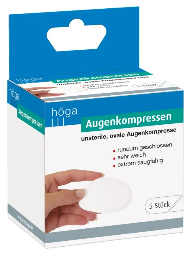 Höga oogkompressen 50x70 mm 5 stuks zacht