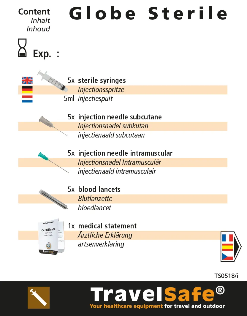 TravelSafe Globe Sterile EHBO-kit 21-delig steriel