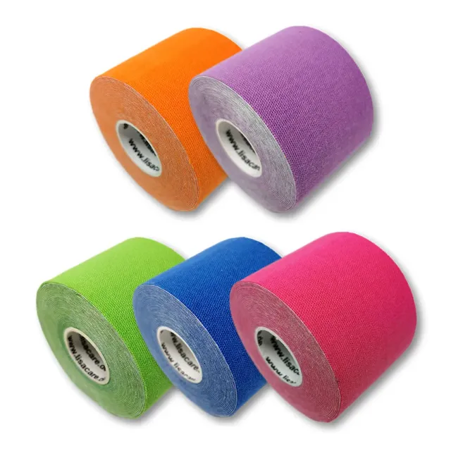 LisaCare Kinesiologie Tape kinesiotape 5 rollen 5 cm farbmix elastisch