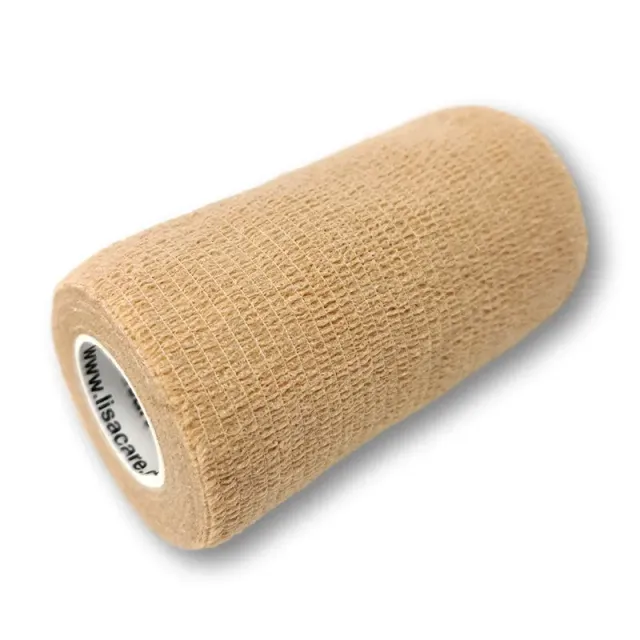 LisaCare Zelfklevend Verband 10cm x 4,5m Beige voor Mens en Dier