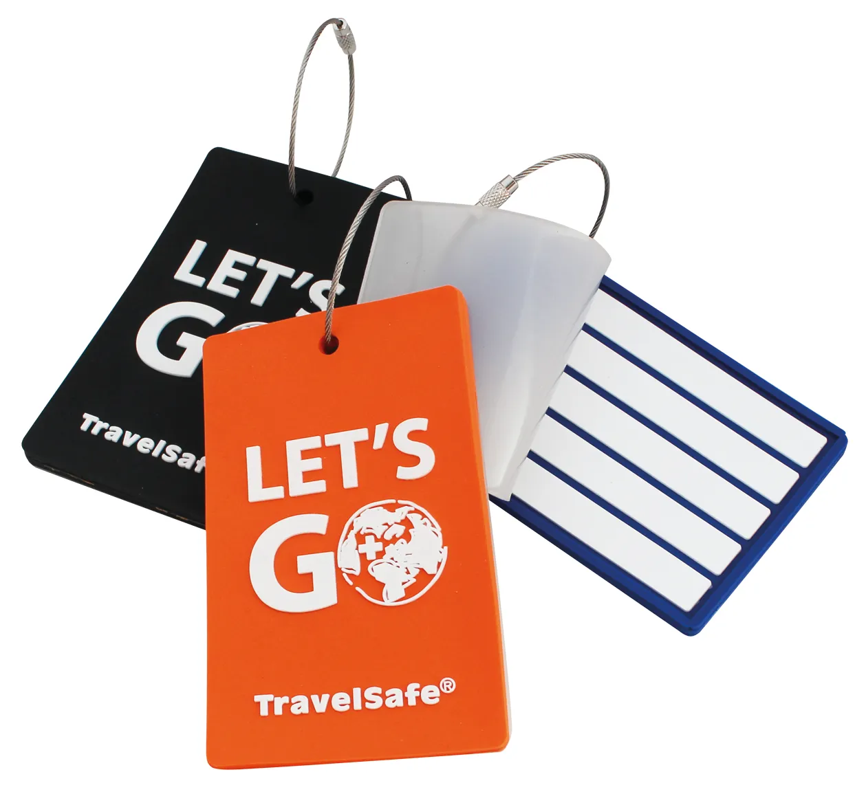 TravelSafe ID-adreslabel rubber met kabel