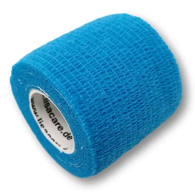 LisaCare Zelfklevend Verband 5 cm x 4,5 m Lichtblauw
