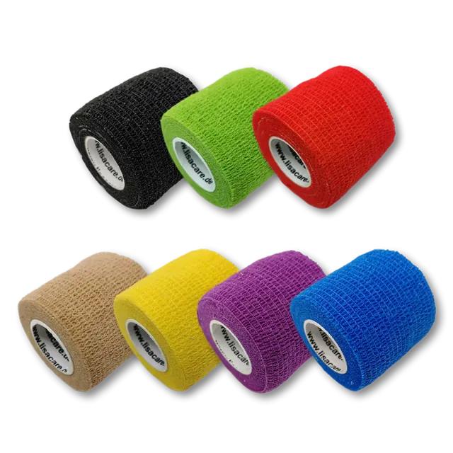 LisaCare latexvrij zelfklevend verband 5cm x 4,5m mix 7 stuks